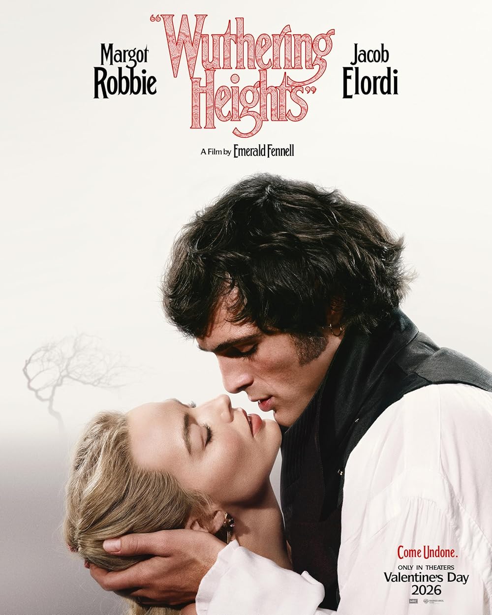 Wuthering Heights poster featuring Margot Robbie and Jacob Elordi